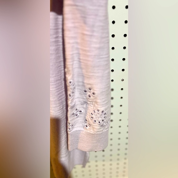 LOFT Tunic with embroidered eyelets and cute drawstrings. - Picture 2 of 4